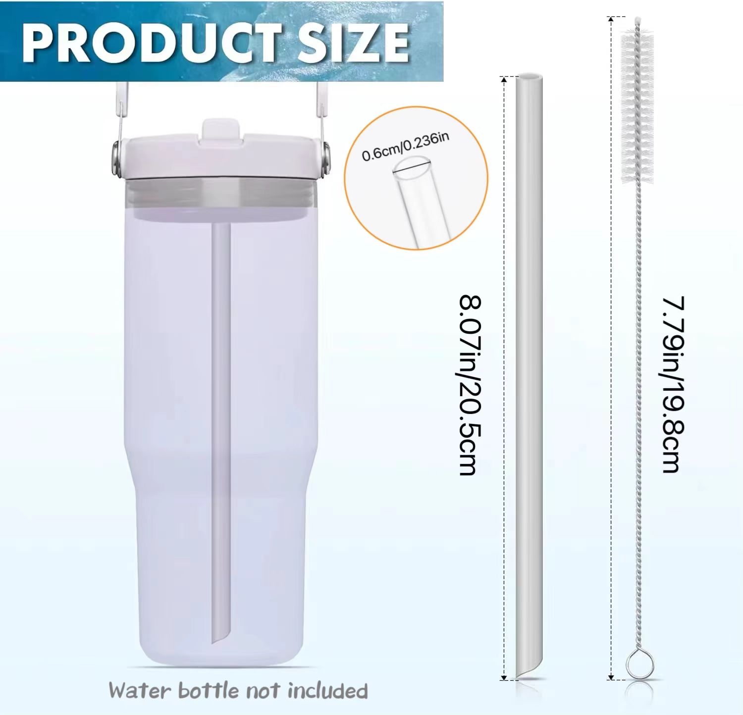 6pcs Reusable Straws Plastic S - Reusable Straw 评论和价格