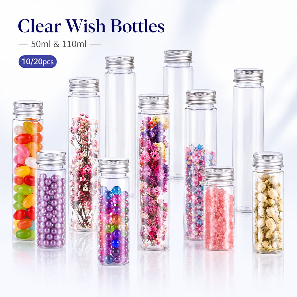 20pcs 50ml/100ml Clear Flat Tu - Reusable Bottle 评论和价格