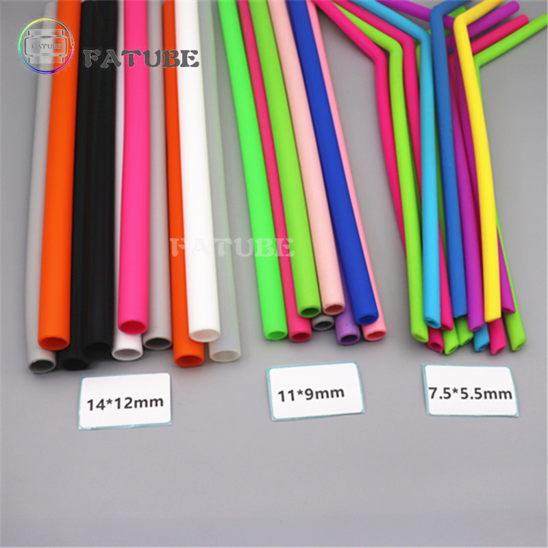 10PCS Fatube Silicone Straw Cu - Reusable Straw 评论和价格