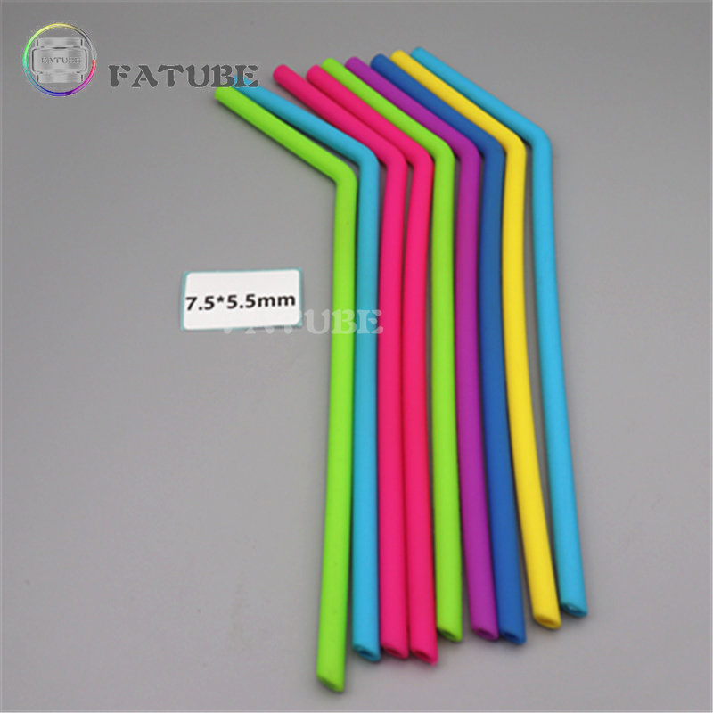 10PCS Fatube Silicone Straw Cu - Reusable Straw 评论和价格