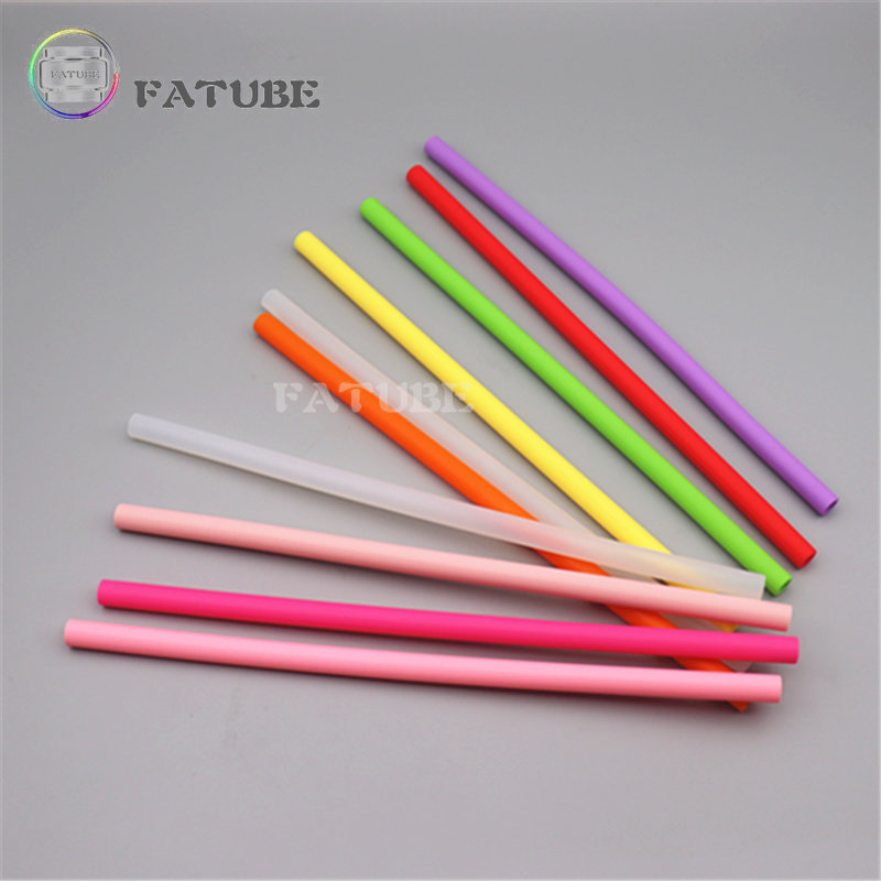 10PCS Fatube Silicone Straw Cu - Reusable Straw 评论和价格
