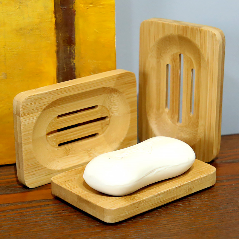 1 Pc Bamboo Wooden Soap Dish,  - Bamboo Cutlery 评论和价格
