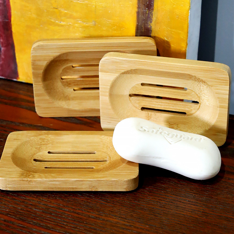 1 Pc Bamboo Wooden Soap Dish,  - Bamboo Cutlery 评论和价格