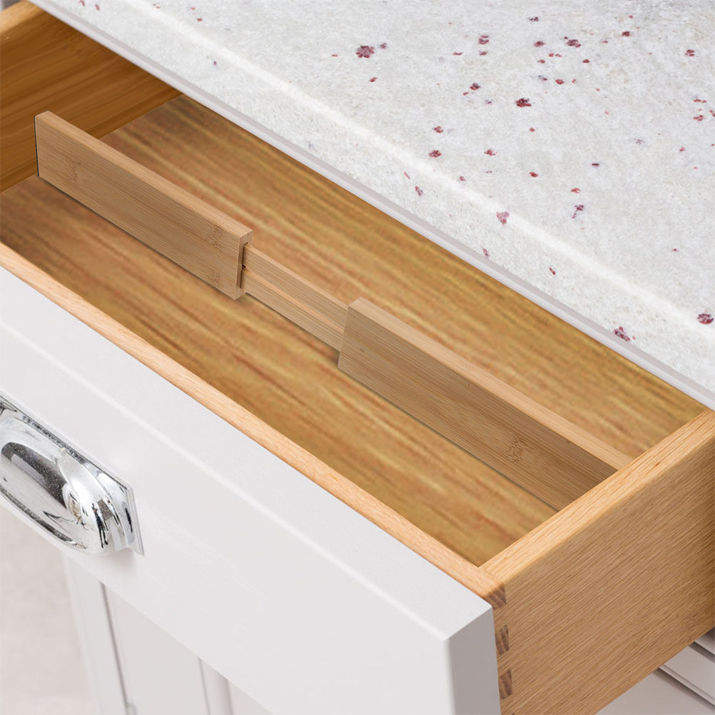 2Pcs Bamboo Drawer Dividers Ad - Bamboo Cutlery 评论和价格