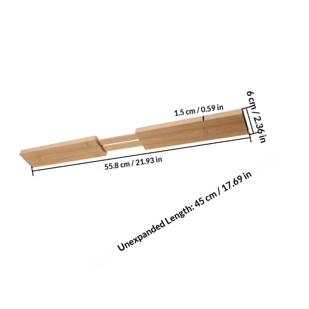 2Pcs Bamboo Drawer Dividers Ad - Bamboo Cutlery 评论和价格