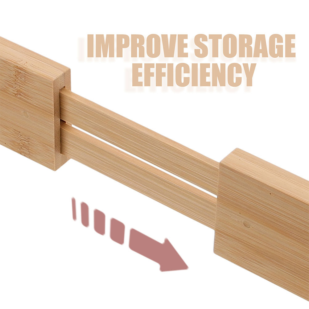 2Pcs Bamboo Drawer Dividers Ad - Bamboo Cutlery 评论和价格