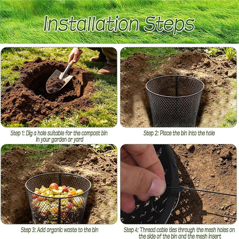 4 Pack Large Inground Worm Com - Compost Bin 评论和价格