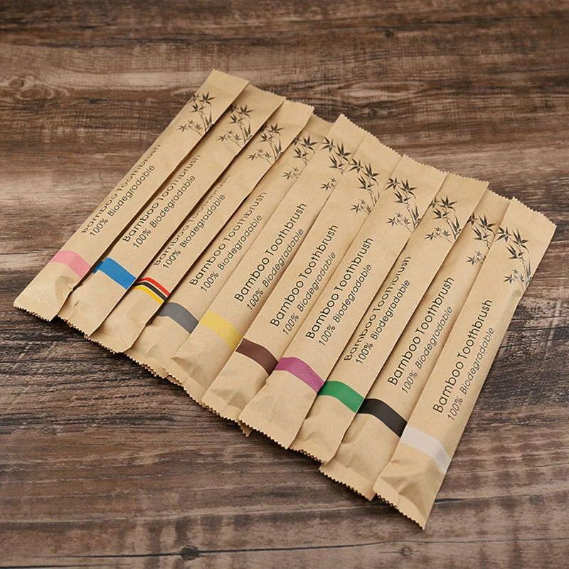 Random Color 5/10pcs Bamboo To - Bamboo Toothbrush 评论和价格