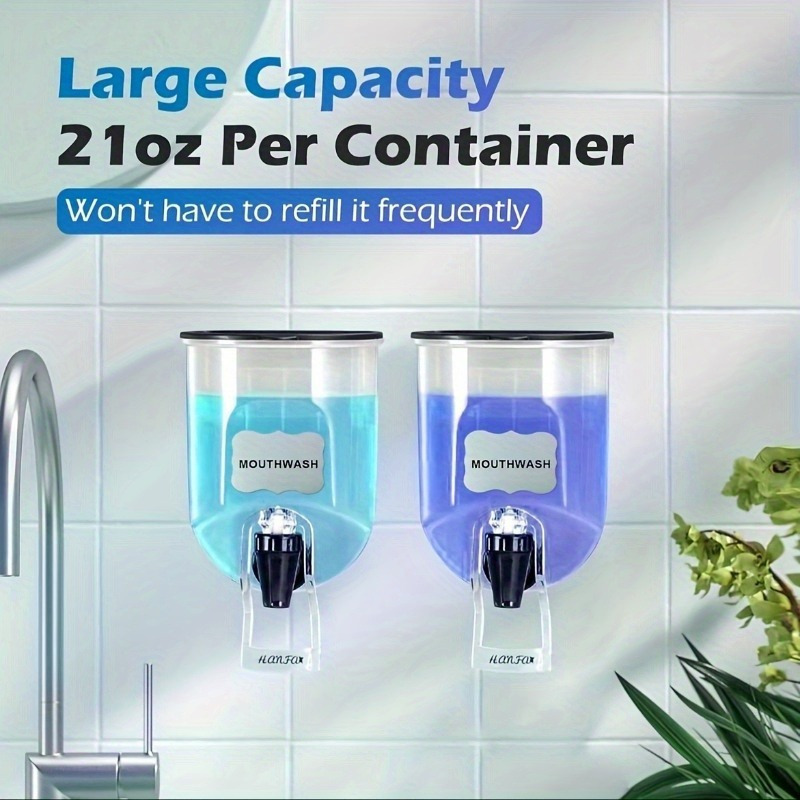 2PCS 600ml Mouthwash Dispenser - Reusable Bottle 评论和价格