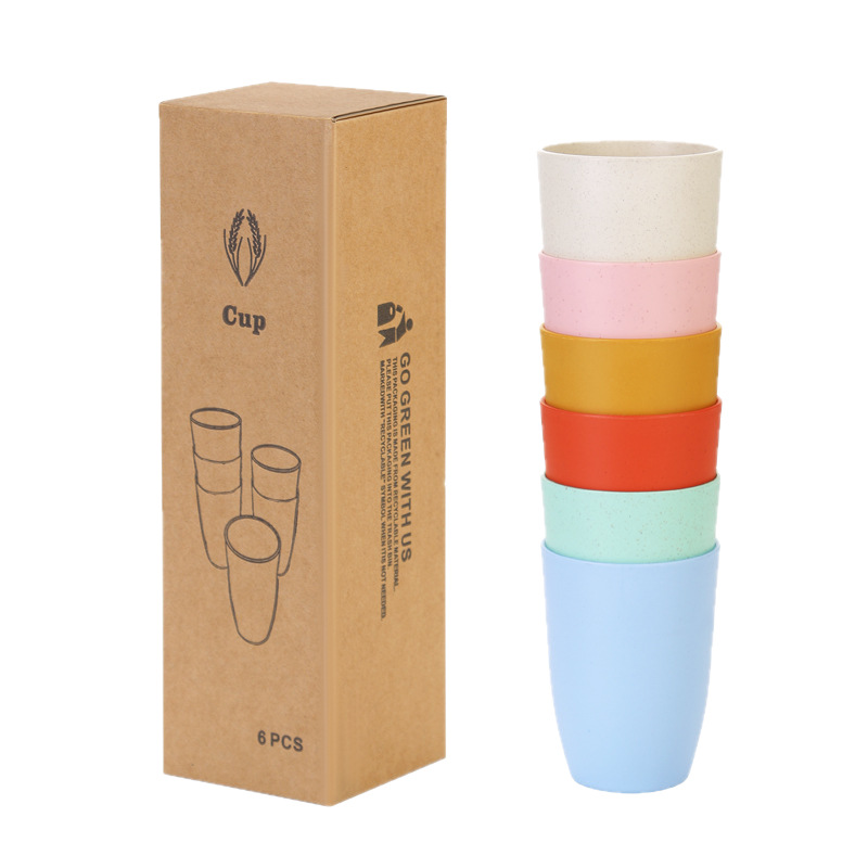 Wheat Straw Cups 6pcs Unbreaka - Reusable Straw 评论和价格
