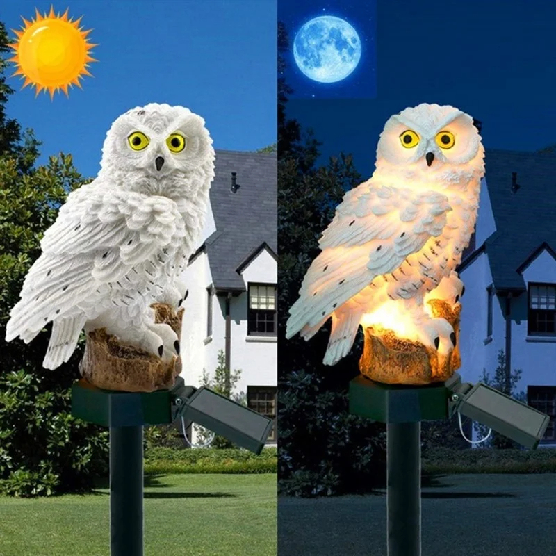 Solar Owl Statue Garden Light  - Solar Garden Light 评论和价格