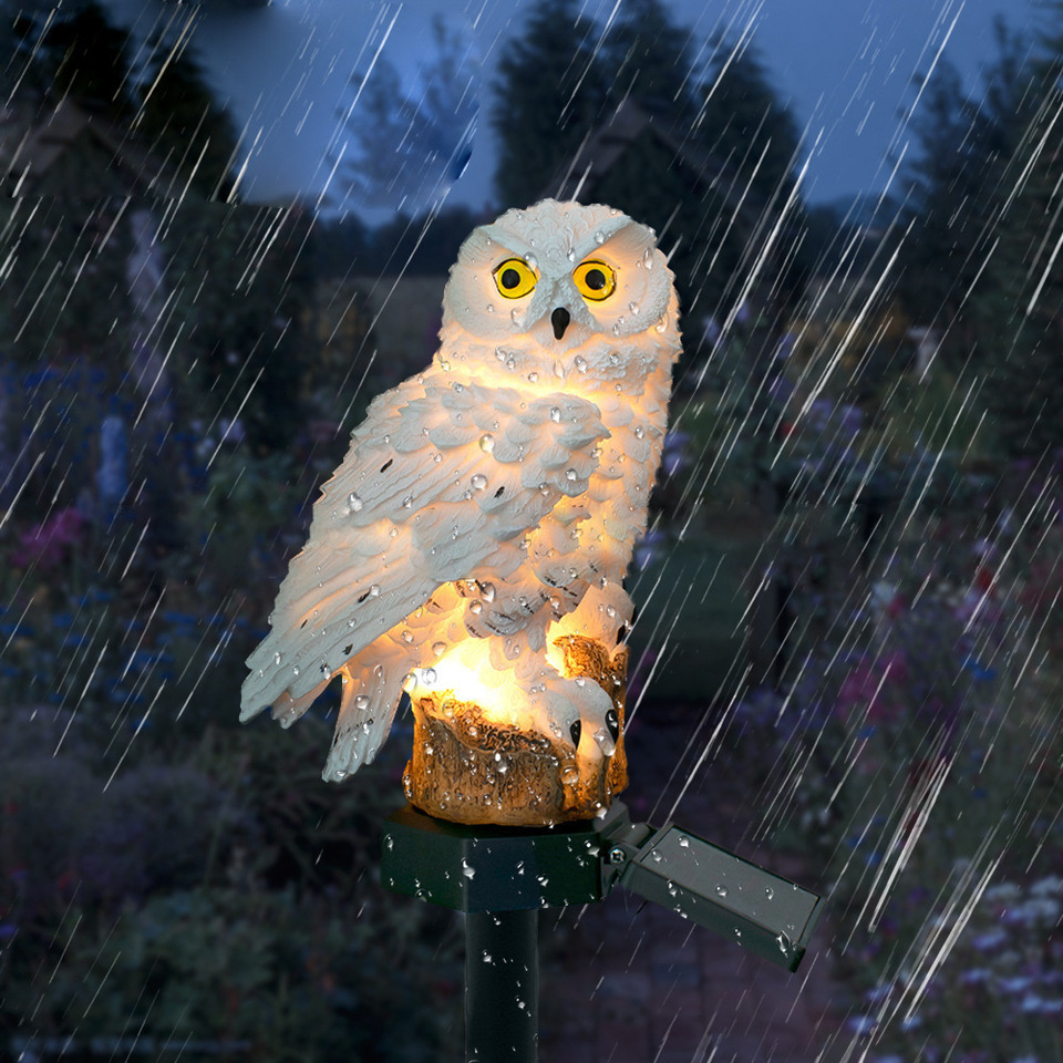 Solar Owl Statue Garden Light  - Solar Garden Light 评论和价格