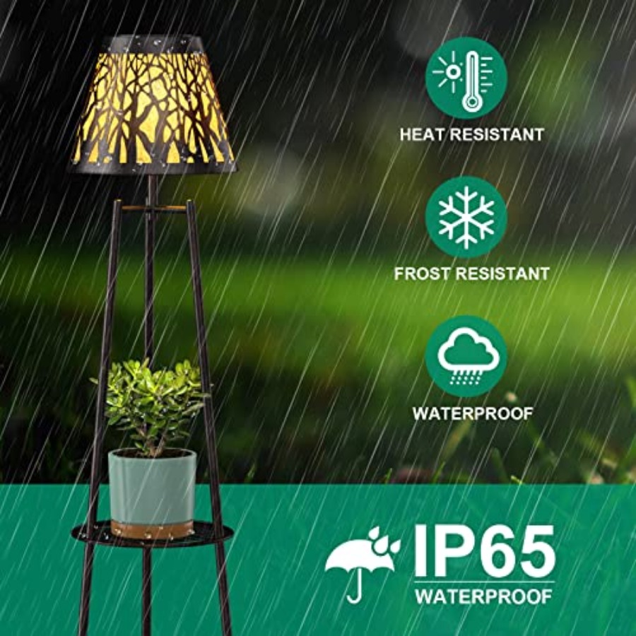 2 Pack Outdoor Solar Floor Lam - Solar Garden Light 评论和价格