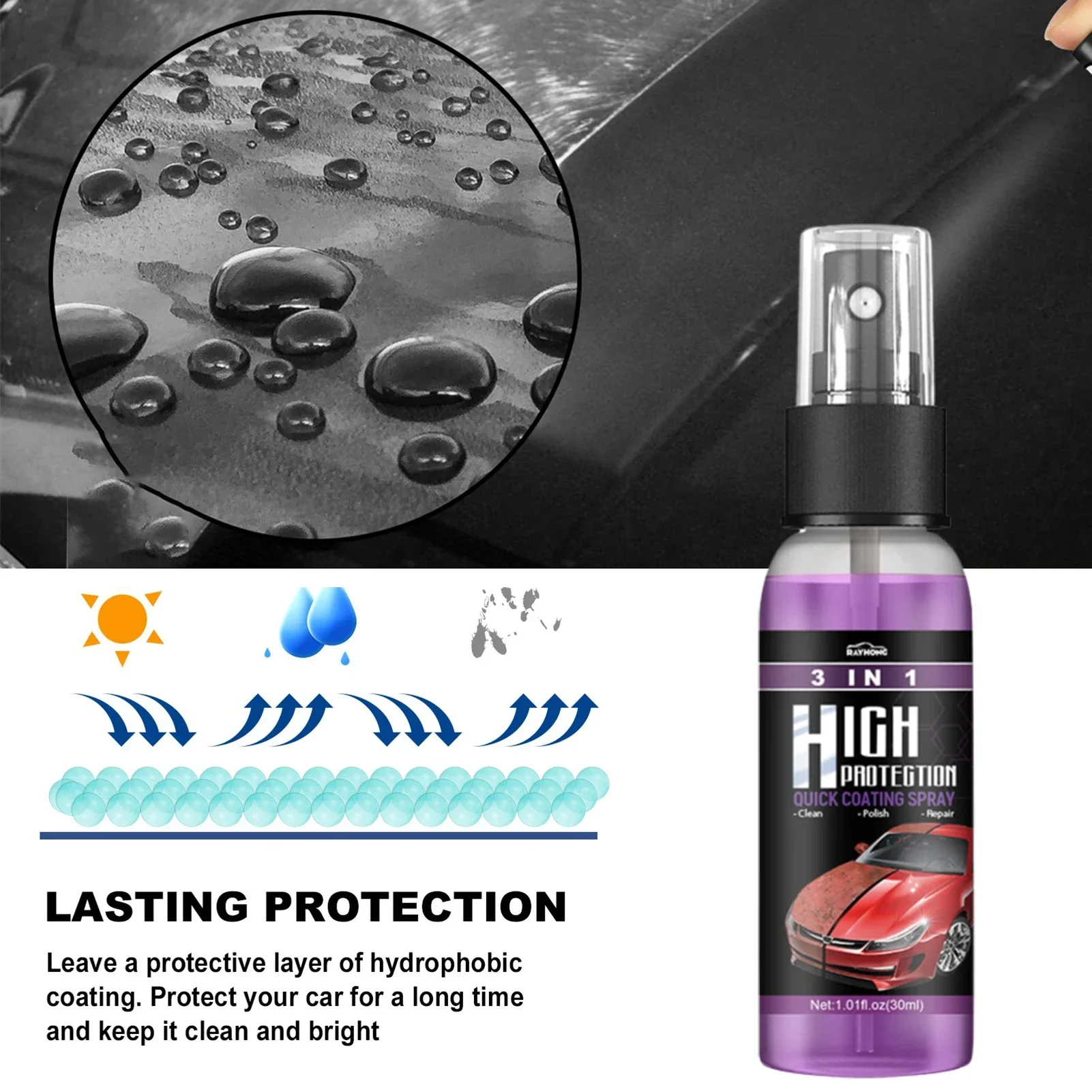 3 in 1 Car Ceramic Liquid Coat - Beeswax Wrap 评论和价格