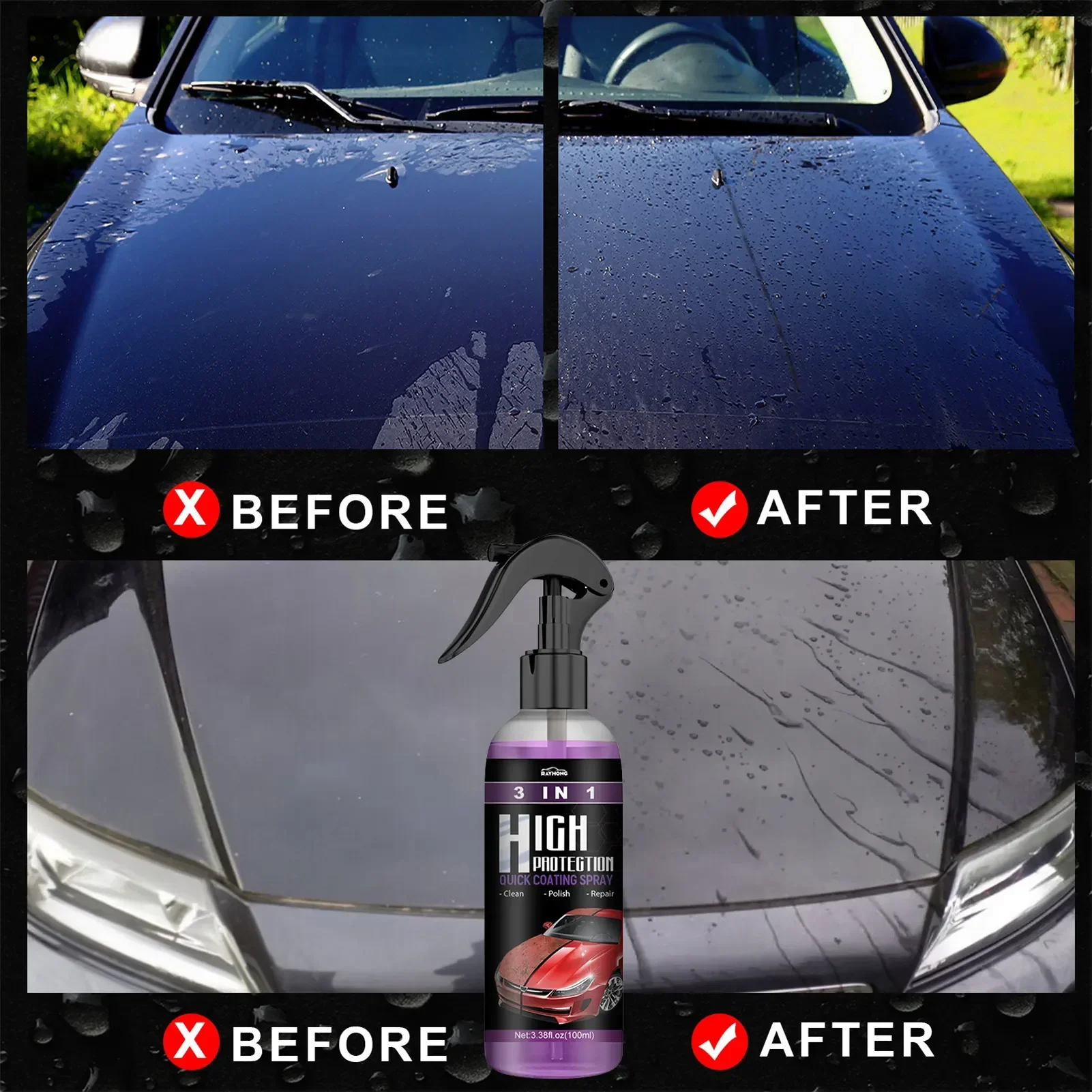 3 in 1 Car Ceramic Liquid Coat - Beeswax Wrap 评论和价格