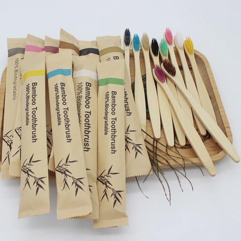 Bamboo Toothbrushes 100Pcs Eco - Bamboo Toothbrush 评论和价格