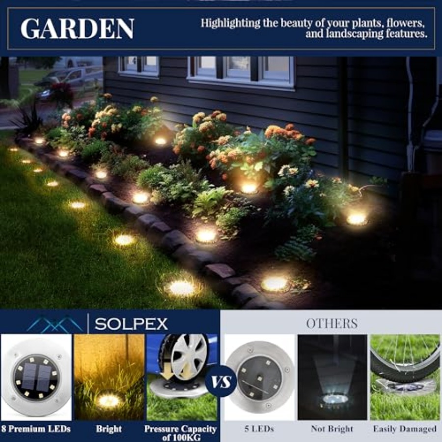 Solar Ground Lights Solar Ligh - Solar Garden Light 评论和价格